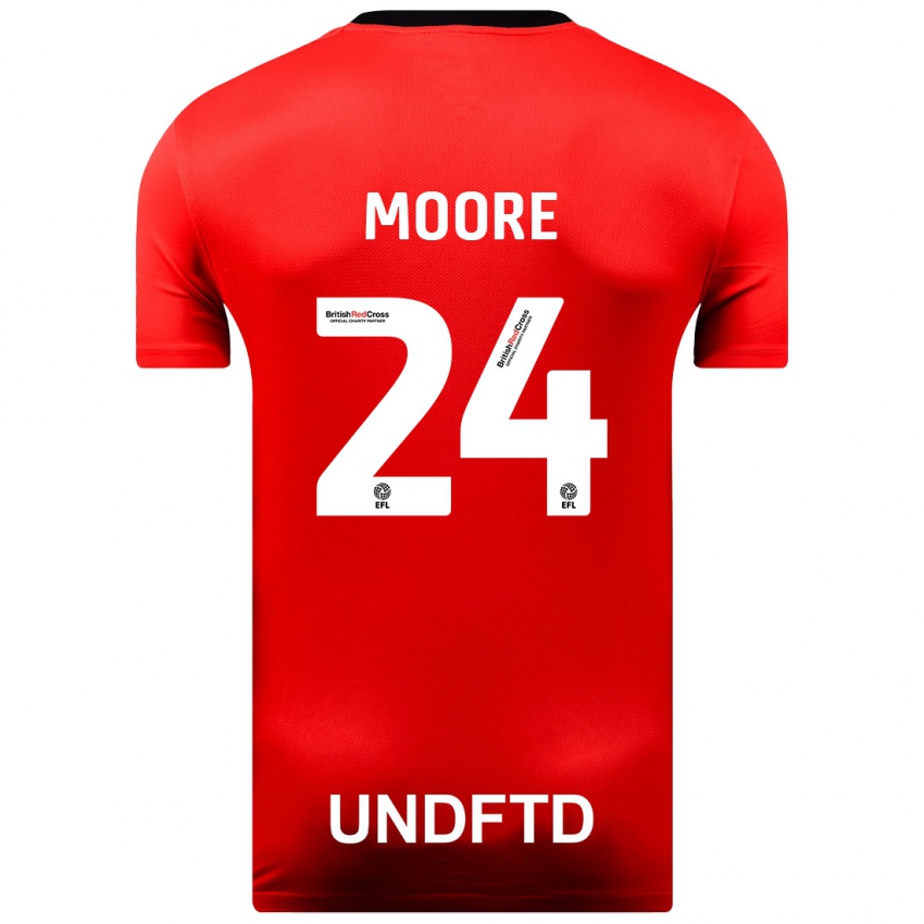 Női Jade Ellis Moore #24 Piros Idegenbeli Jersey 2023/24 Mez Póló Ing