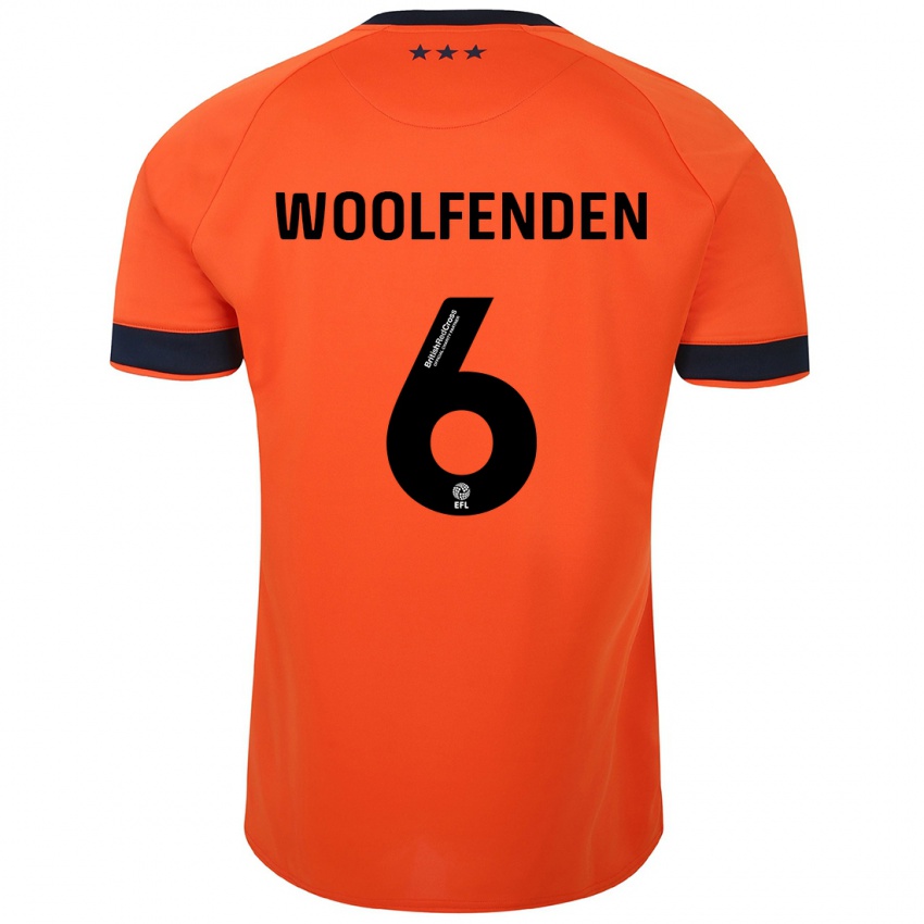 Női Luke Woolfenden #6 Narancs Idegenbeli Jersey 2023/24 Mez Póló Ing