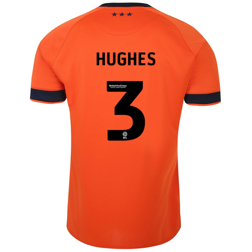 Női Summer Hughes #3 Narancs Idegenbeli Jersey 2023/24 Mez Póló Ing