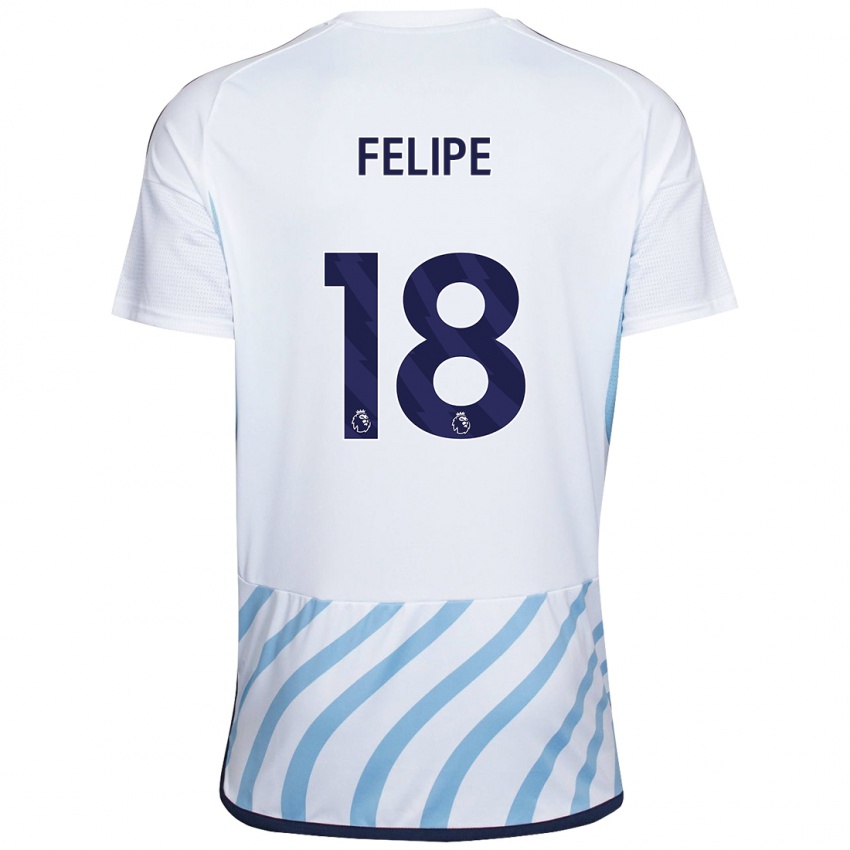 Női Felipe #18 Fehér Kék Idegenbeli Jersey 2023/24 Mez Póló Ing