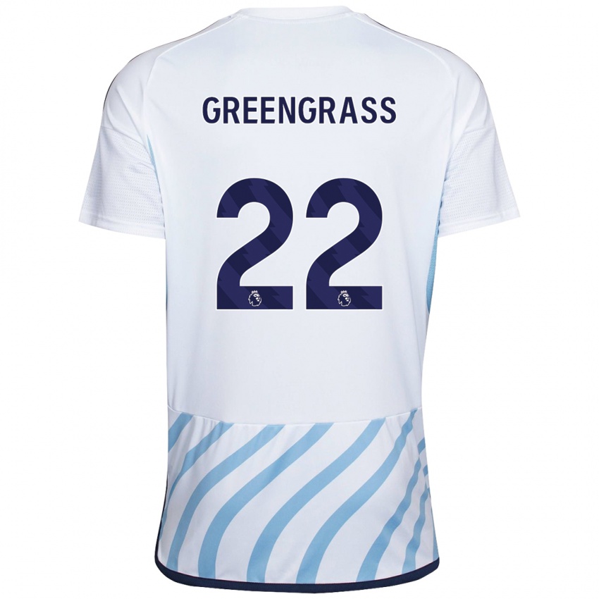 Női Charlotte Greengrass #22 Fehér Kék Idegenbeli Jersey 2023/24 Mez Póló Ing