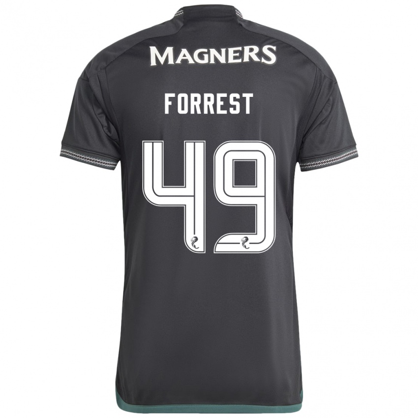 Női James Forrest #49 Fekete Idegenbeli Jersey 2023/24 Mez Póló Ing