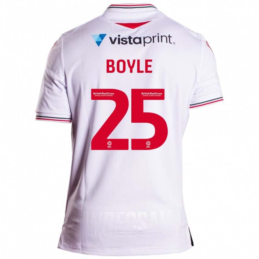 Női Will Boyle #25 Fehér Idegenbeli Jersey 2023/24 Mez Póló Ing