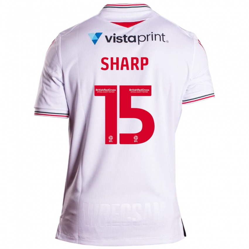 Női Katie Sharp #15 Fehér Idegenbeli Jersey 2023/24 Mez Póló Ing