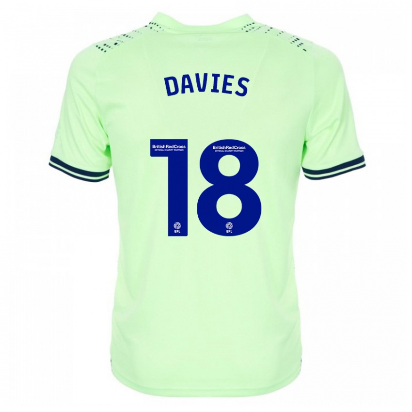 Női Jessica Davies #18 Haditengerészet Idegenbeli Jersey 2023/24 Mez Póló Ing