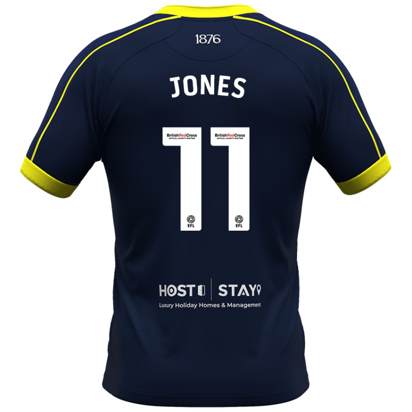 Női Isaiah Jones #11 Haditengerészet Idegenbeli Jersey 2023/24 Mez Póló Ing