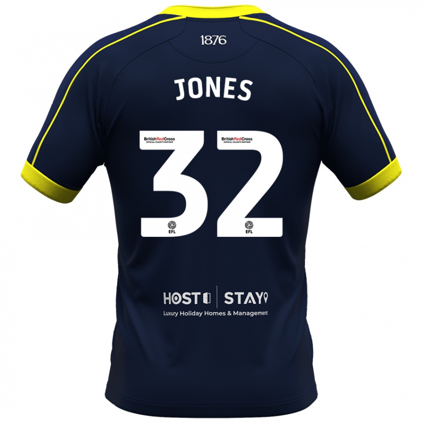 Női Jamie Jones #32 Haditengerészet Idegenbeli Jersey 2023/24 Mez Póló Ing