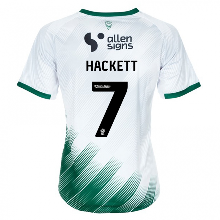 Női Reeco Hackett #7 Fehér Idegenbeli Jersey 2023/24 Mez Póló Ing