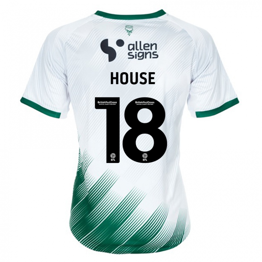 Női Ben House #18 Fehér Idegenbeli Jersey 2023/24 Mez Póló Ing