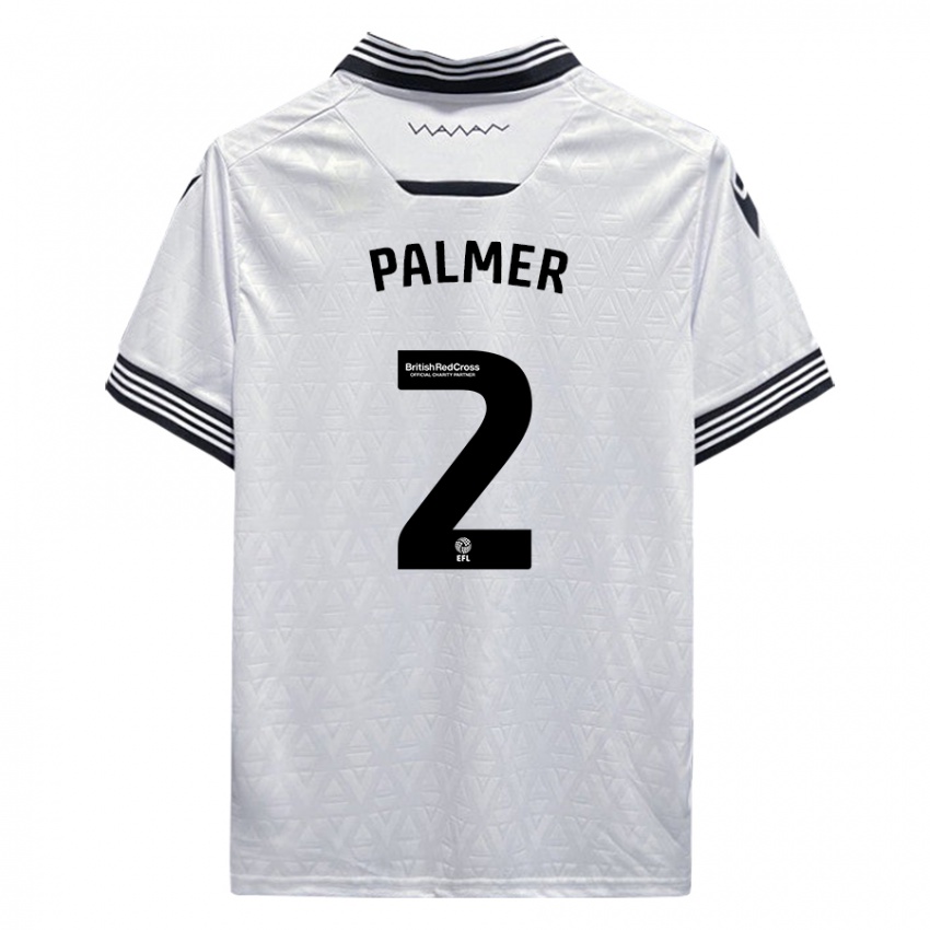 Női Liam Palmer #2 Fehér Idegenbeli Jersey 2023/24 Mez Póló Ing