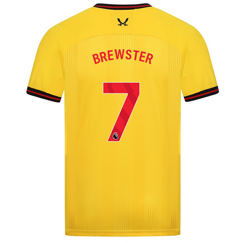 Női Rhian Brewster #7 Sárga Idegenbeli Jersey 2023/24 Mez Póló Ing