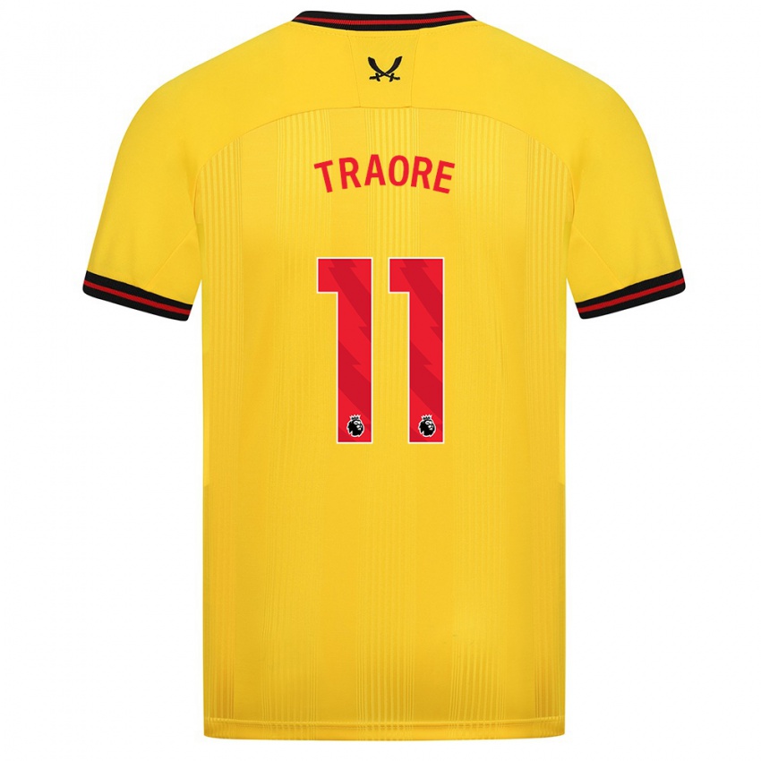 Női Bénie Traoré #11 Sárga Idegenbeli Jersey 2023/24 Mez Póló Ing