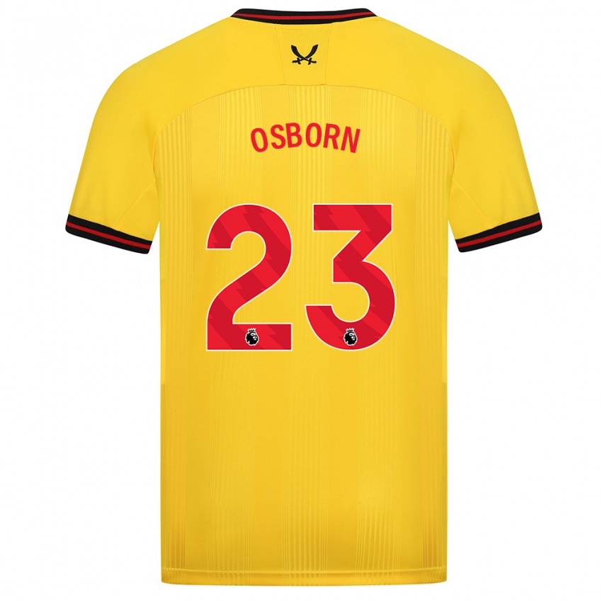 Női Ben Osborn #23 Sárga Idegenbeli Jersey 2023/24 Mez Póló Ing