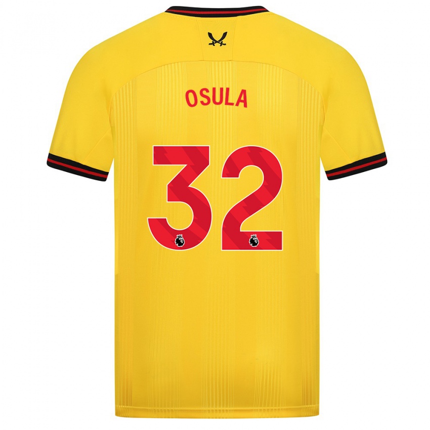 Női William Osula #32 Sárga Idegenbeli Jersey 2023/24 Mez Póló Ing