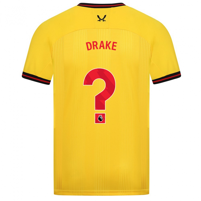 Női Ben Drake #0 Sárga Idegenbeli Jersey 2023/24 Mez Póló Ing