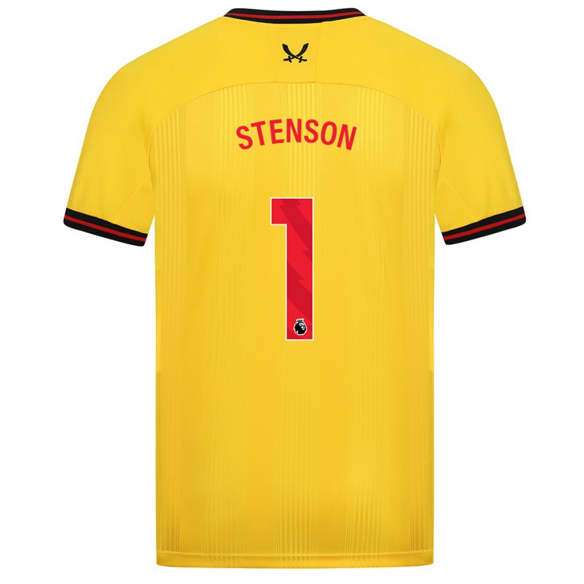 Női Fran Stenson #1 Sárga Idegenbeli Jersey 2023/24 Mez Póló Ing