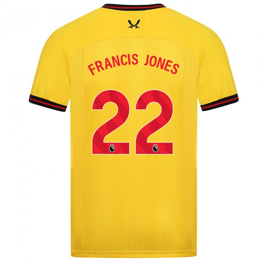 Női Maria Francis-Jones #22 Sárga Idegenbeli Jersey 2023/24 Mez Póló Ing