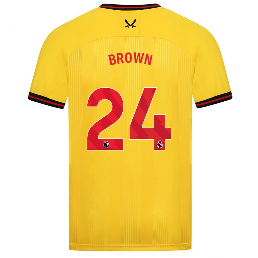 Női Rachel Brown #24 Sárga Idegenbeli Jersey 2023/24 Mez Póló Ing