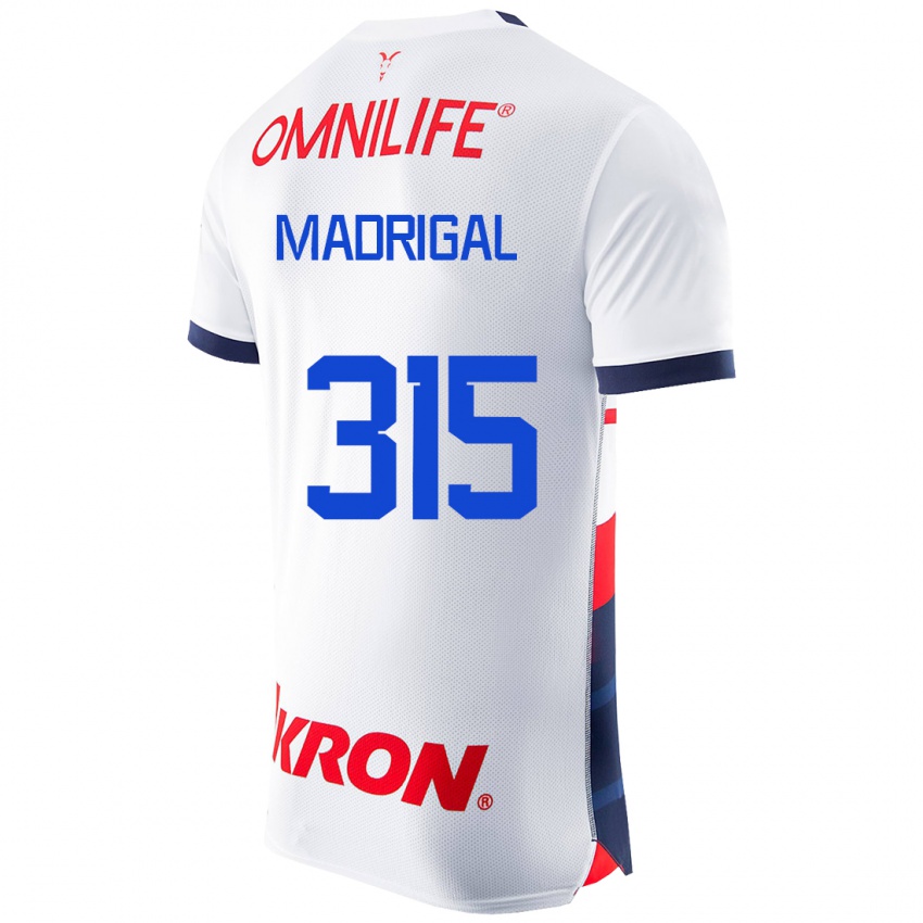 Női David Madrigal #315 Fehér Idegenbeli Jersey 2023/24 Mez Póló Ing