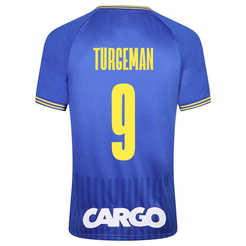 Női Dor Turgeman #9 Kék Idegenbeli Jersey 2023/24 Mez Póló Ing