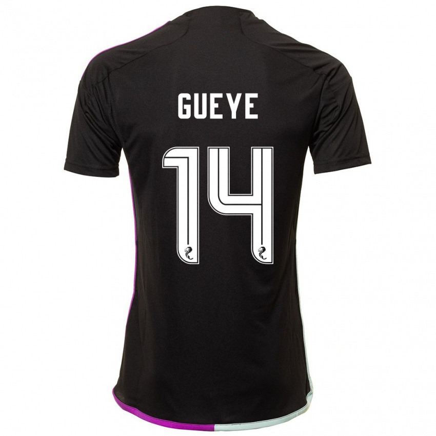 Női Pape Habib Gueye #14 Fekete Idegenbeli Jersey 2023/24 Mez Póló Ing