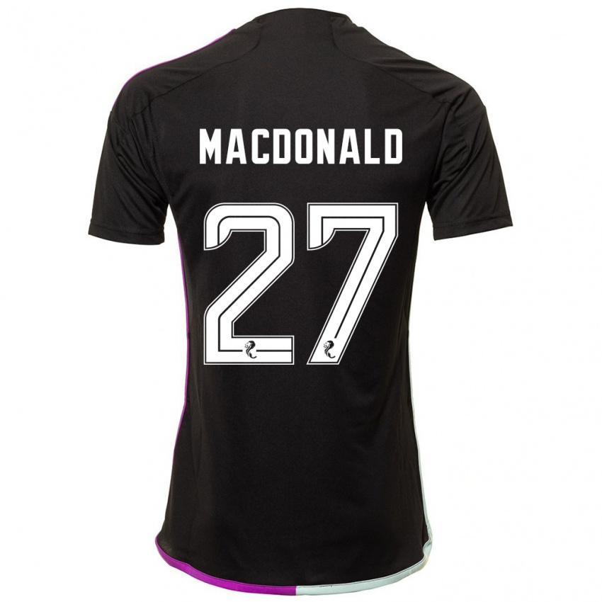 Női Angus Macdonald #27 Fekete Idegenbeli Jersey 2023/24 Mez Póló Ing