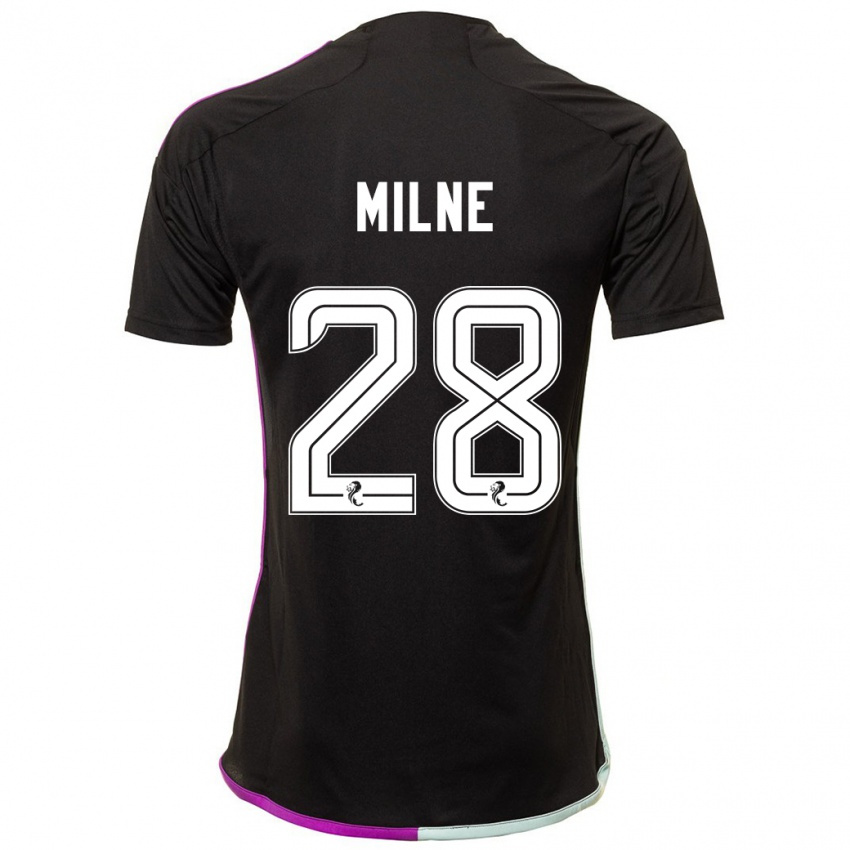 Női Jack Milne #28 Fekete Idegenbeli Jersey 2023/24 Mez Póló Ing