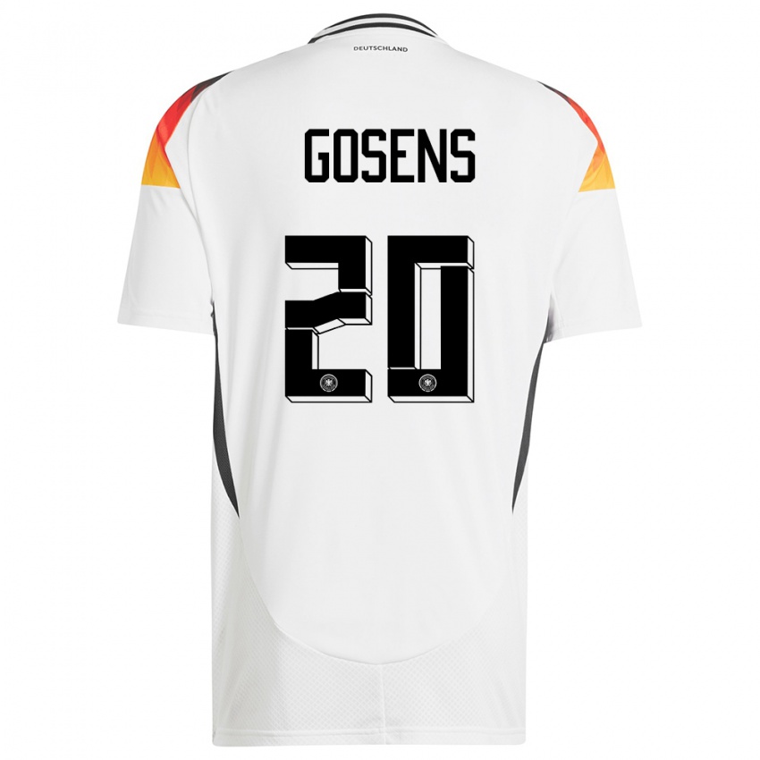 Gyermek Németország Robin Gosens #20 Fehér Hazai Jersey 24-26 Mez Póló Ing