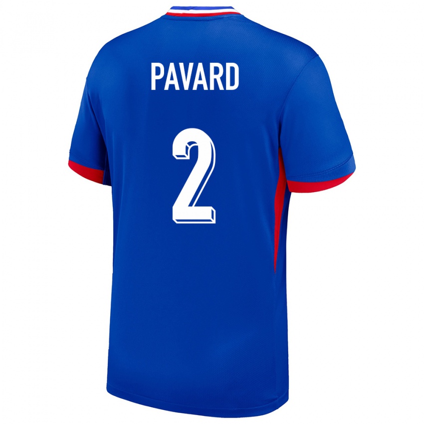 Gyermek Franciaország Benjamin Pavard #2 Kék Hazai Jersey 24-26 Mez Póló Ing