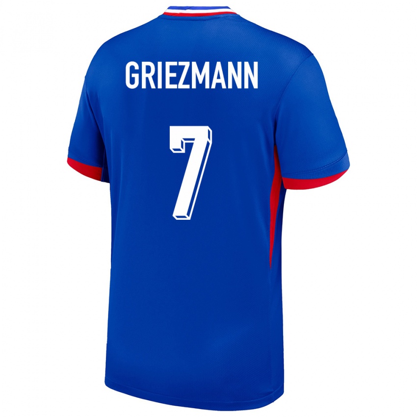 Gyermek Franciaország Antoine Griezmann #7 Kék Hazai Jersey 24-26 Mez Póló Ing