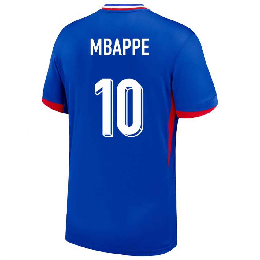 Gyermek Franciaország Kylian Mbappe #10 Kék Hazai Jersey 24-26 Mez Póló Ing