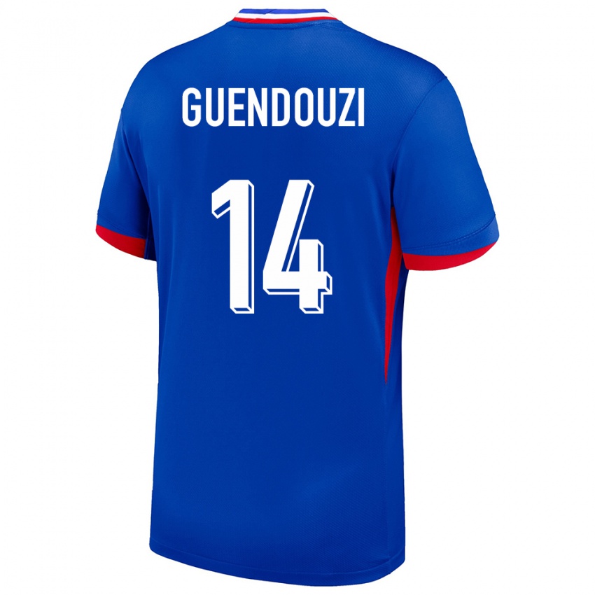 Gyermek Franciaország Matteo Guendouzi #14 Kék Hazai Jersey 24-26 Mez Póló Ing