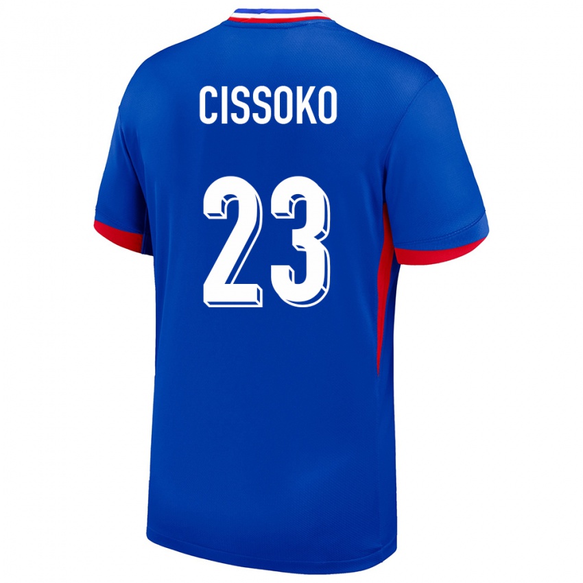 Gyermek Franciaország Hawa Cissoko #23 Kék Hazai Jersey 24-26 Mez Póló Ing