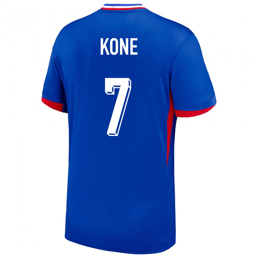 Gyermek Franciaország Kouadio Kone #7 Kék Hazai Jersey 24-26 Mez Póló Ing