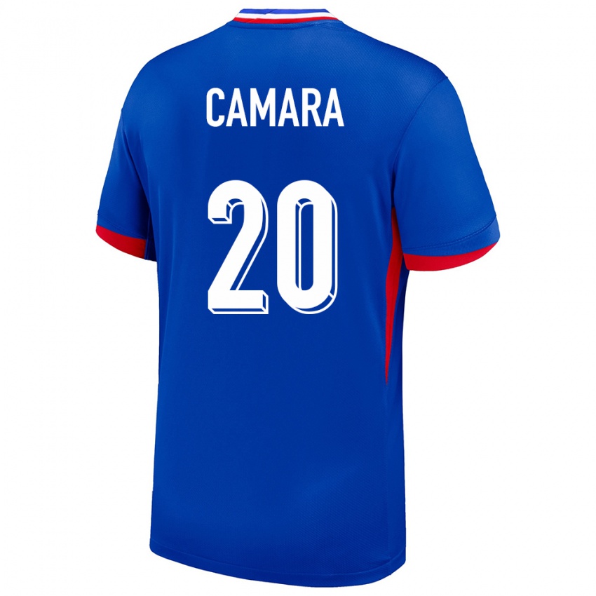 Gyermek Franciaország Ousmane Camara #20 Kék Hazai Jersey 24-26 Mez Póló Ing