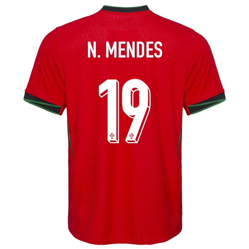 Gyermek Portugália Nuno Mendes #19 Piros Hazai Jersey 24-26 Mez Póló Ing