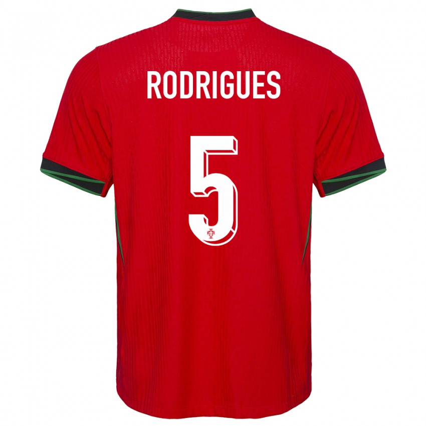 Gyermek Portugália Rafael Rodrigues #5 Piros Hazai Jersey 24-26 Mez Póló Ing