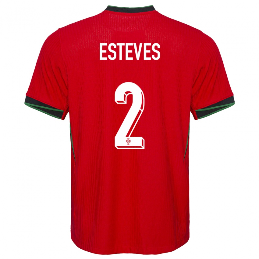 Gyermek Portugália Goncalo Esteves #2 Piros Hazai Jersey 24-26 Mez Póló Ing