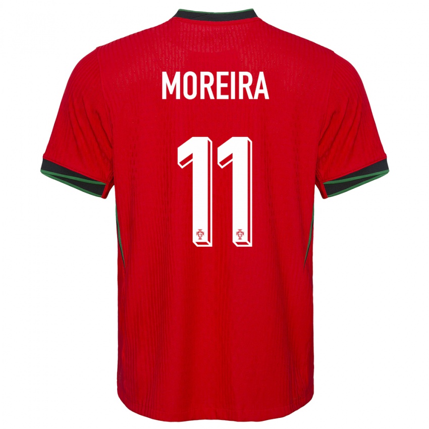 Gyermek Portugália Diego Moreira #11 Piros Hazai Jersey 24-26 Mez Póló Ing