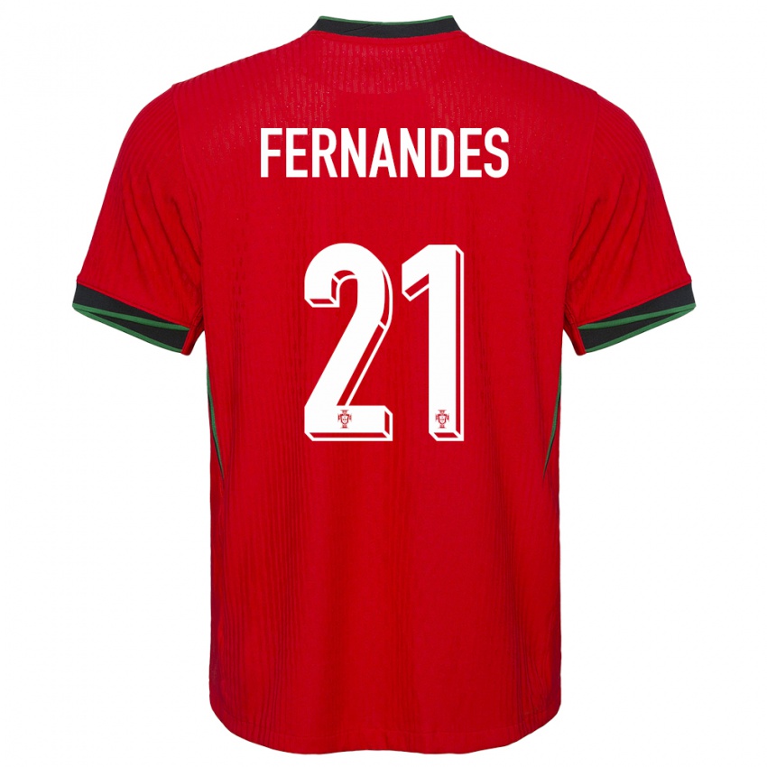 Gyermek Portugália Mateus Fernandes #21 Piros Hazai Jersey 24-26 Mez Póló Ing