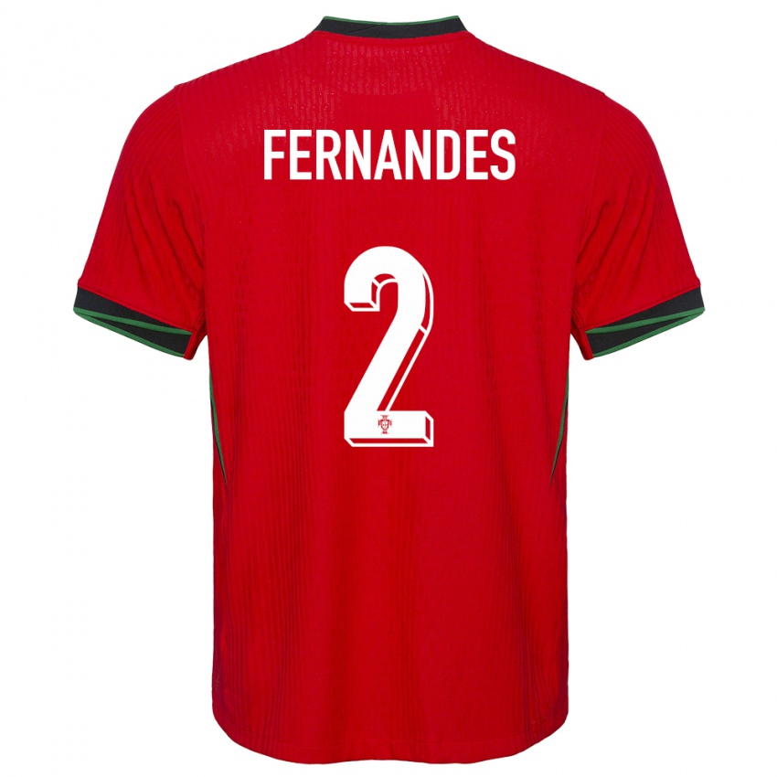 Gyermek Portugália Martim Fernandes #2 Piros Hazai Jersey 24-26 Mez Póló Ing