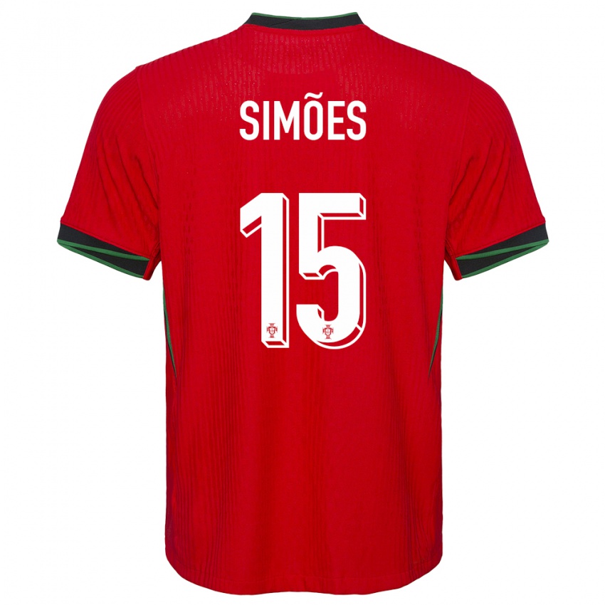 Gyermek Portugália Joao Simoes #15 Piros Hazai Jersey 24-26 Mez Póló Ing