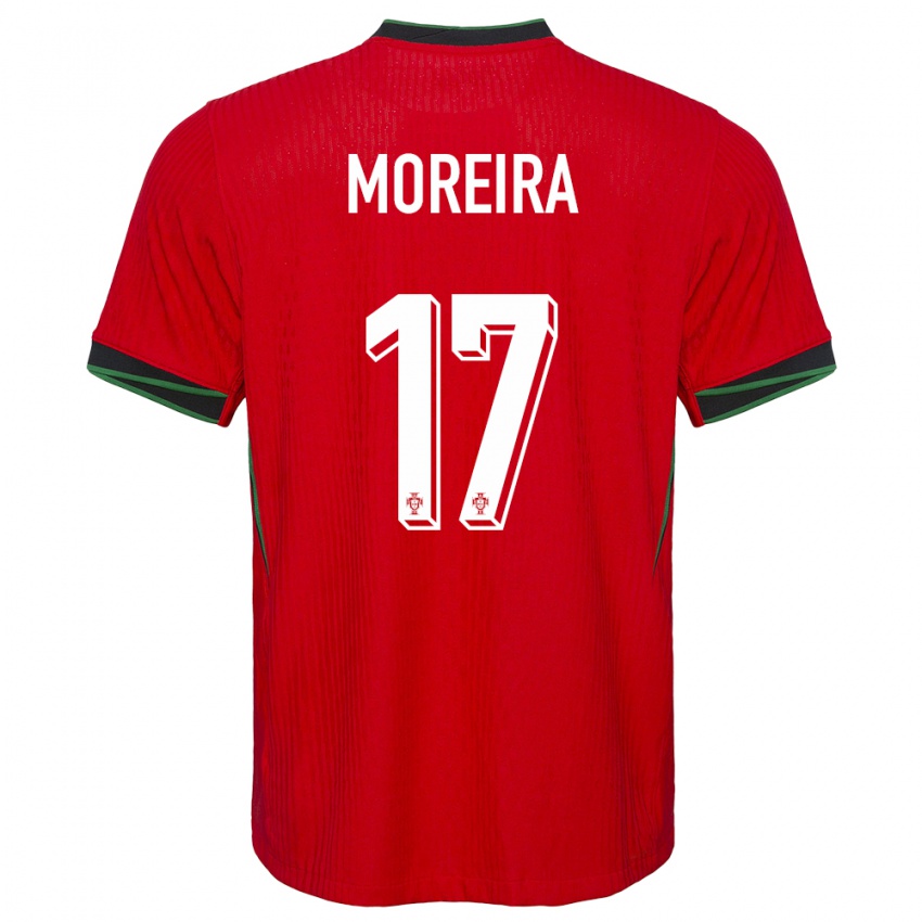 Gyermek Portugália Goncalo Moreira #17 Piros Hazai Jersey 24-26 Mez Póló Ing