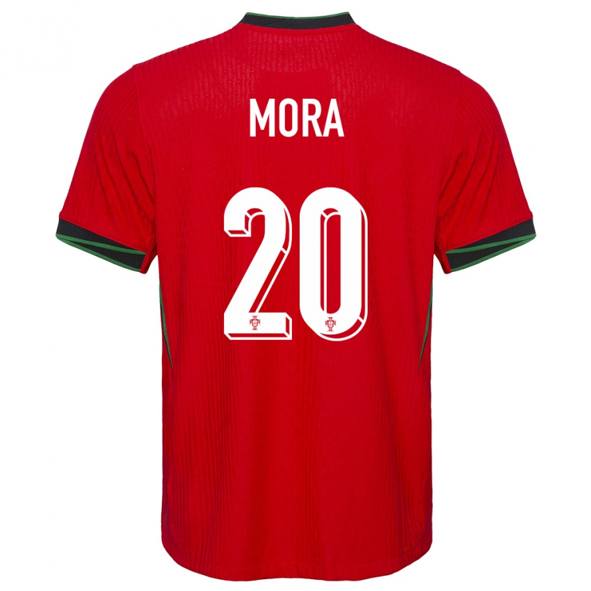 Gyermek Portugália Rodrigo Mora #20 Piros Hazai Jersey 24-26 Mez Póló Ing