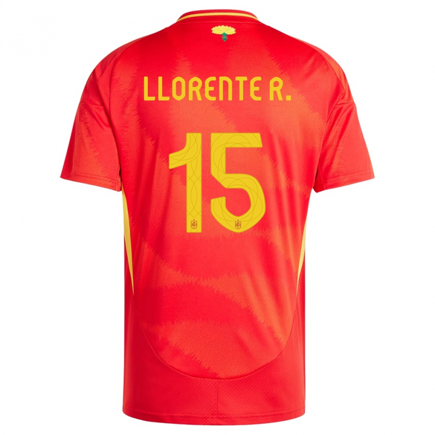 Gyermek Spanyolország Diego Llorente #15 Piros Hazai Jersey 24-26 Mez Póló Ing