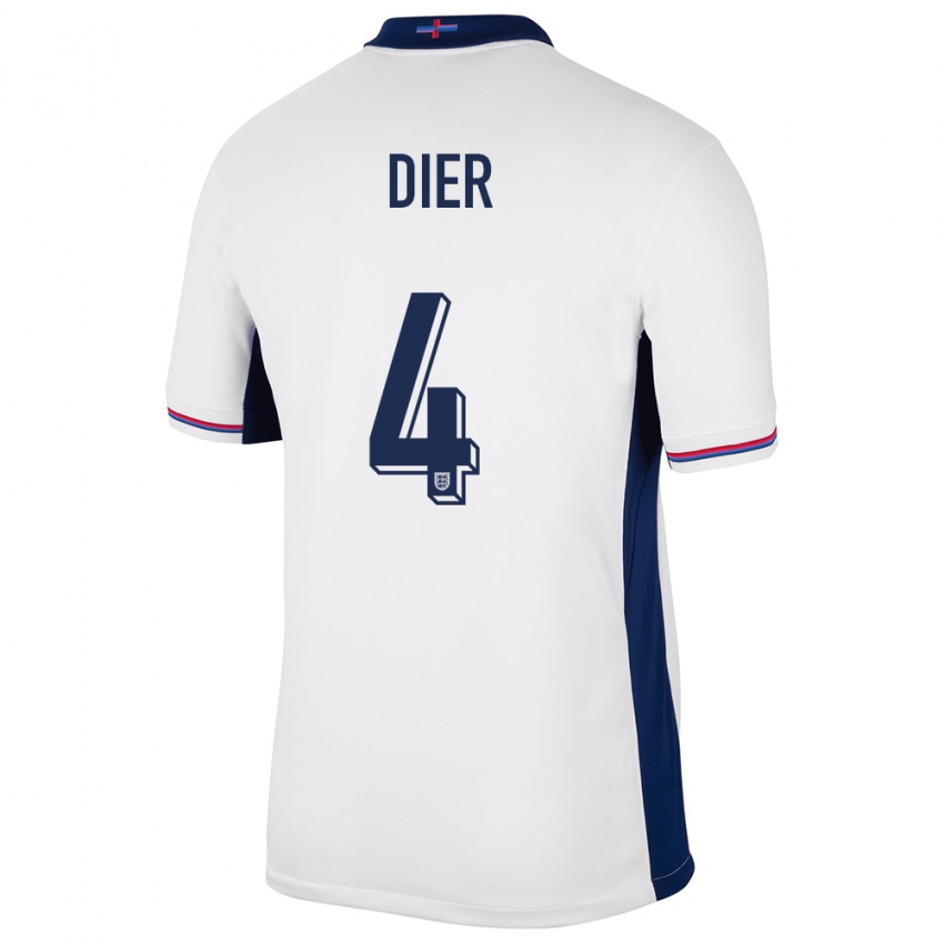 Gyermek Anglia Eric Dier #4 Fehér Hazai Jersey 24-26 Mez Póló Ing