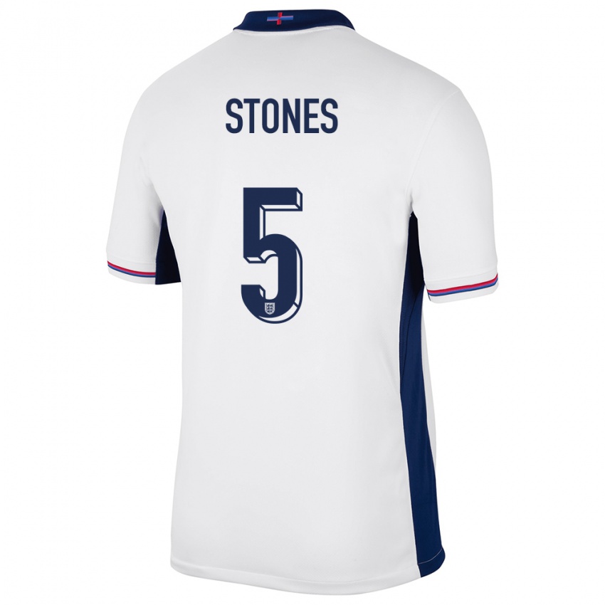 Gyermek Anglia John Stones #5 Fehér Hazai Jersey 24-26 Mez Póló Ing