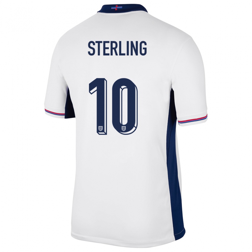 Gyermek Anglia Raheem Sterling #10 Fehér Hazai Jersey 24-26 Mez Póló Ing