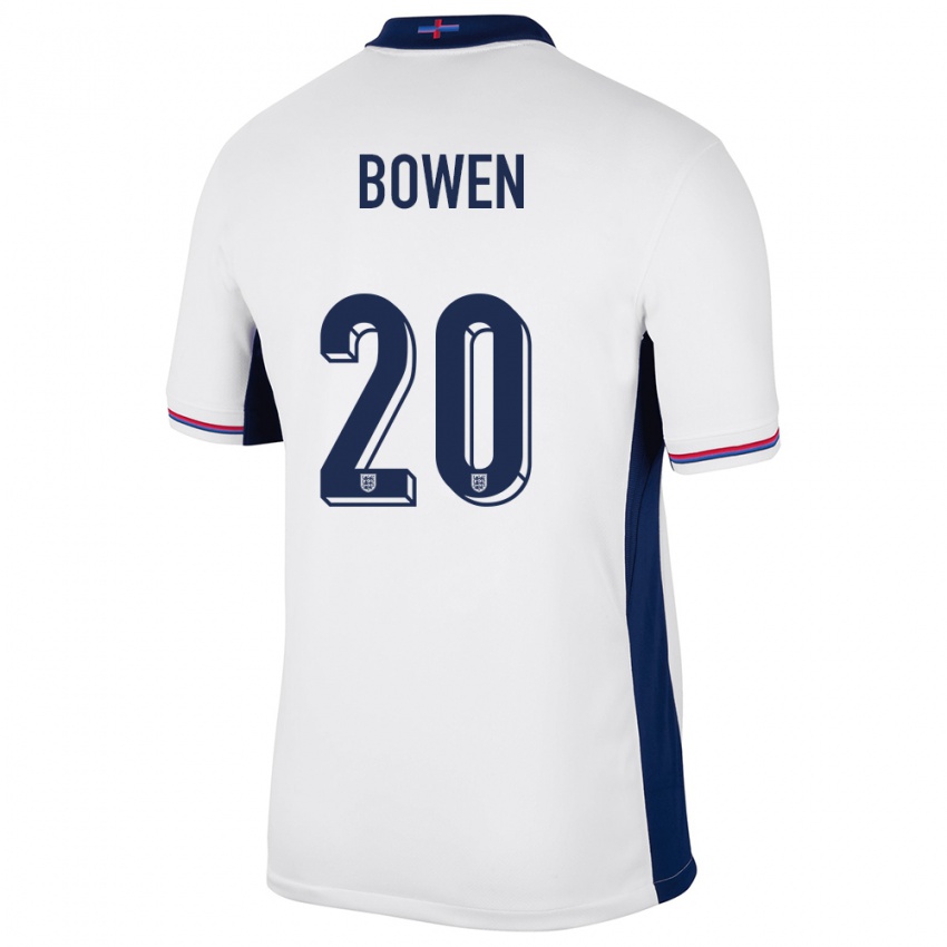 Gyermek Anglia Jarrod Bowen #20 Fehér Hazai Jersey 24-26 Mez Póló Ing