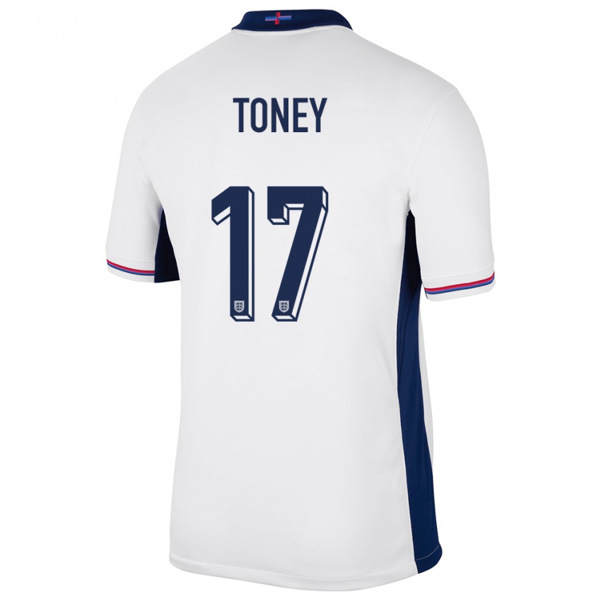 Gyermek Anglia Ivan Toney #17 Fehér Hazai Jersey 24-26 Mez Póló Ing